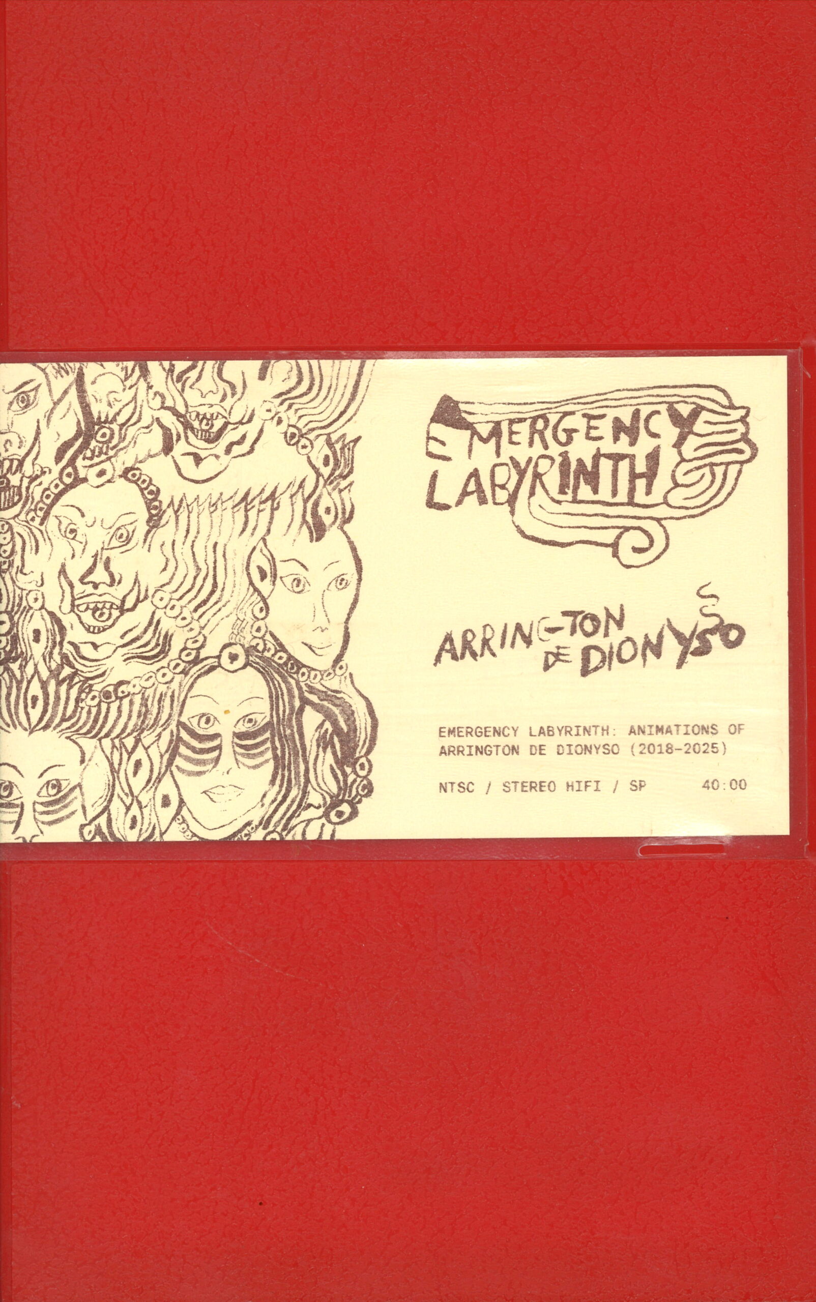 EMERGENCY LABYRINTH: Animations of Arrington de Dionyso, 2018 - 2025 (VHS)